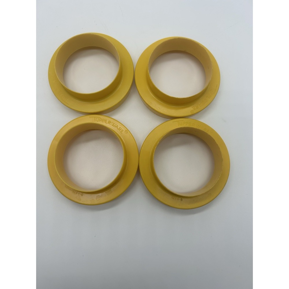 Tupperware Reversible Biscuit Maker Cookie Cutter Mold Round 1264 Yellow Lot